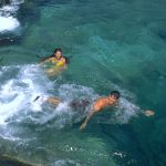 Natural Pool - Couple swimming